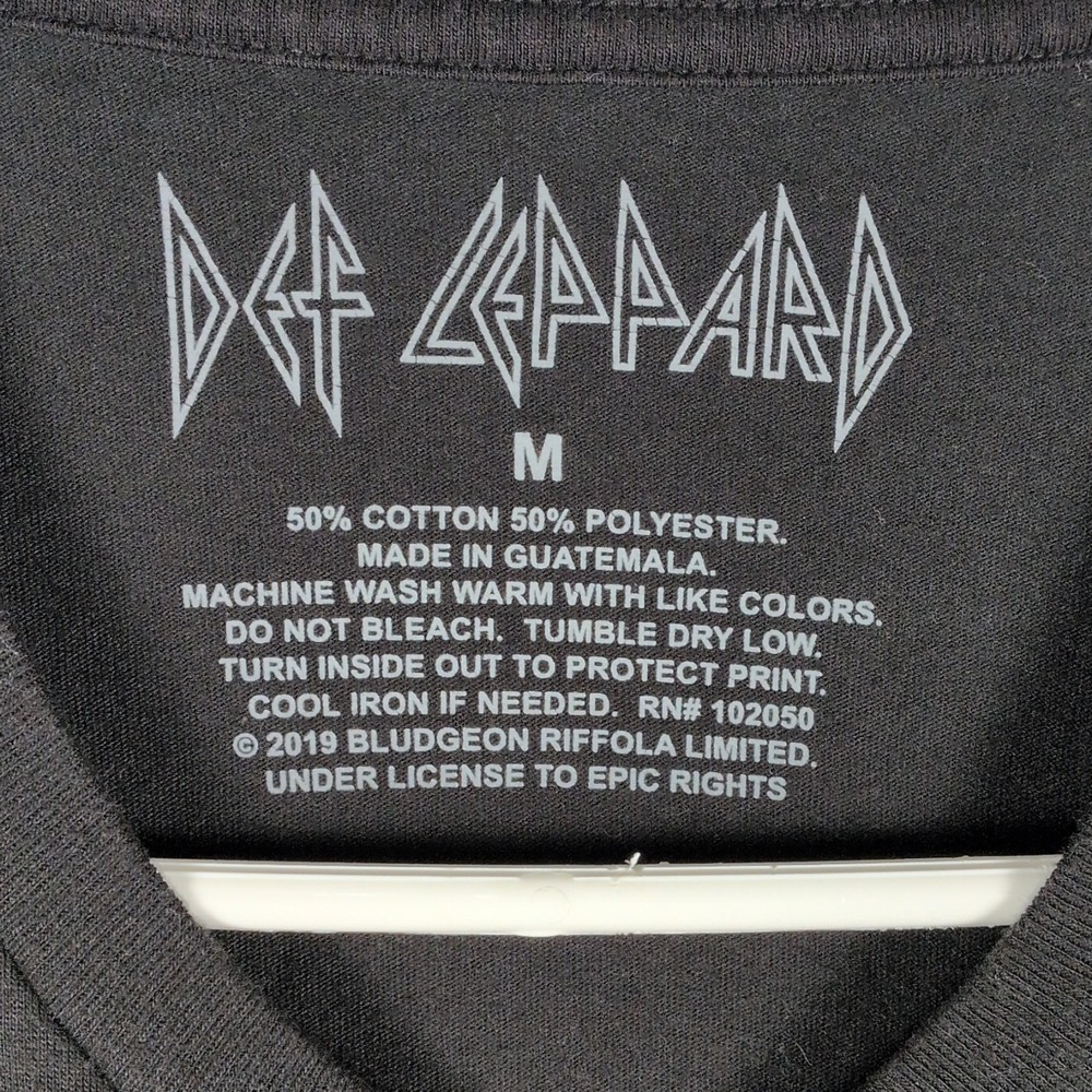 Def Leppard Logo Graphic T-shirt Unisex Medium Black Short Sleeve Music - Picture 3 of 4